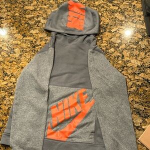 Grey & Orange youth Nike Hoodie large